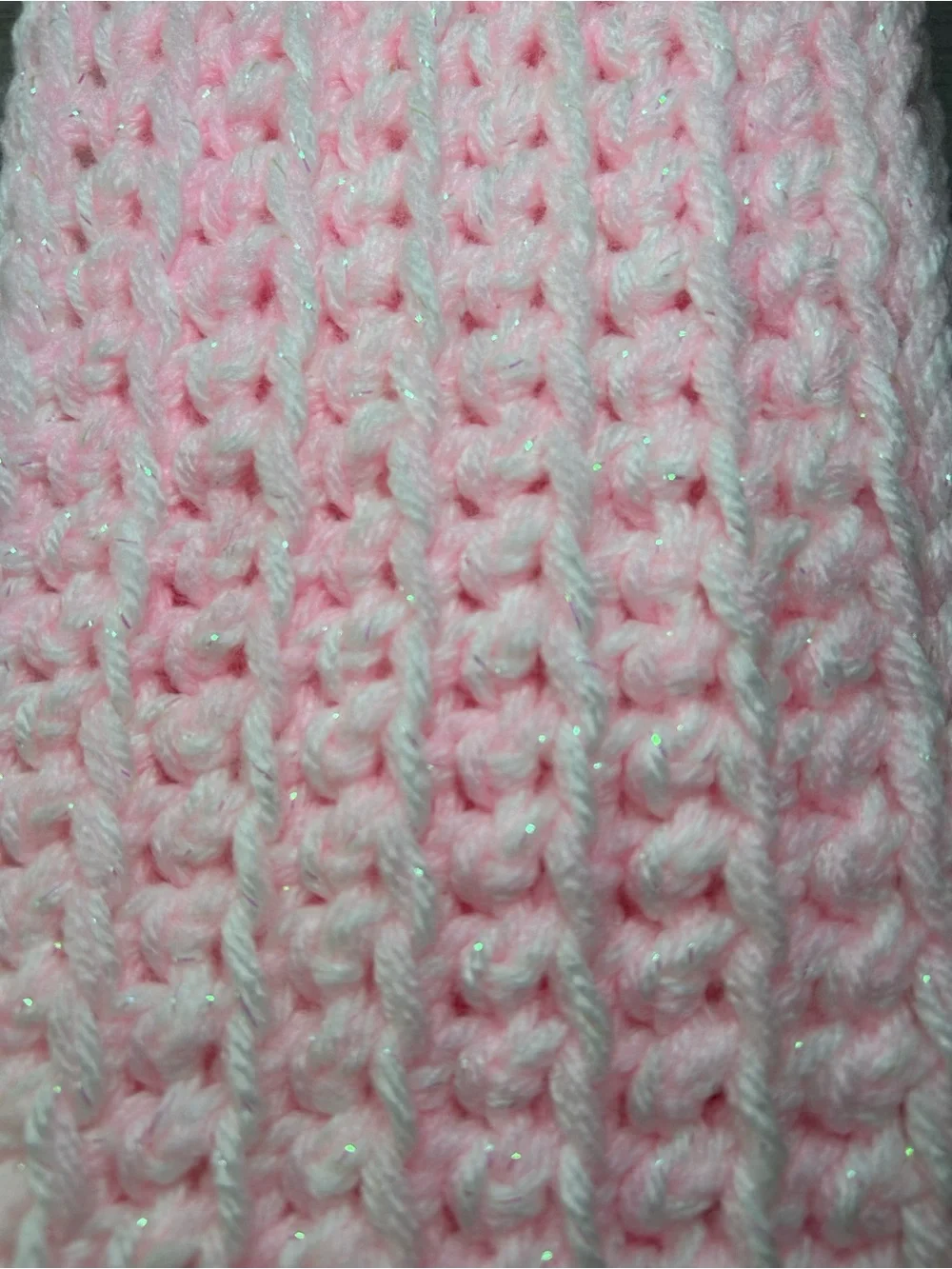 Soft Pink Hand Crochet Fringe Scarf - Women Accessories